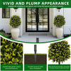 Realistic Set of 2 Artificial Willow Topiary Trees Decorative Faux Plants