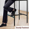 Bar Stool Set of 4 Upholstered Chair w/ Back Footrest for Island Dining kitchen