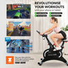 Smart Exercise Spinning Bike 8kg Flywheel, Stationary Bike with Phone Holder