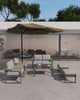 2Pcs Aluminum Patio Armchairs Set Thick Cushion Outdoor Garden Sofa Chairs