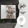 LED Bathroom Mirror Cabinet with Shaver Socket 3 Color Lighting Demister 60*45cm