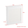 Radiator Cover Vertical Slat Modern Stylish MDF Wood White Black Cabinet Shelf
