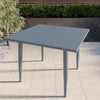 4 Seater Grey Aluminium Table and Chairs Outdoor Garden Dining Set FTR149
