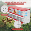 Hen Chicken Nesting Boxes for Laying Eggs Roll Out Egg Collection 10 Compartment