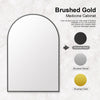 Arched Bathroom Mirror Cabinet Wall Mounted with Storage Modern Mirror Cupboard