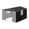 10X12FT Galvanised Outdoor Storage Shed Metal Garden Shed Lockable for Tool Bike