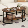 Marble Coffee Table Bedroom Oval Cocktail Table-Coffee