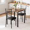 3-Piece Dining Table Set for 2 - Small Space Kitchen Table & Chairs Metal Frame