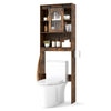 Farmhouse Bathroom Organizer with Sliding Barn Door