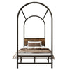 Canopy Bed Frame Metal 3ft Single Bed With Headboard & Heavy Duty Slat Support