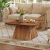 Square Solid Wood Coffee Table, 31.5 Inch Classic Center Table for Living Room