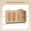 126cm Rattan Coffee Bar Cabinet with Adjustable Shelves-Natural