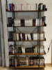 Large Heavy Duty Bookcase Storage Rack Rustic Industrial Bookshelf Steel Frame