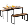 Dining Table and Bench Set Breakfast Bar Kitchen Dining Furniture Space Saving