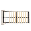 3FT UPHOLSTERED SINGLE BED FRAME WITH LINEN TUFTED HEADBOARD & WING SIDE BEIGE
