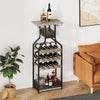 Metal Rack Cabinet Floor Bottle Storage Holder Stand Display Shelf