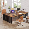 180 cm Extra Long Computer Desk, Large Ofiice Desk with Heavy Duty Metal Frame