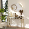 Mirrored Console Table Luxury Freestanding Sofa Side Table for Corridors Lobbies