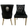 Set of 2/4/6/8 Dining Chairs, Plush Velvet Tufted Bentley Chairs and Studded