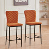 Set of 2/4/6 Bar Stools Velvet Breakfast Bar Chairs Kitchen Office Restaurant