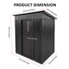 6 x 4 FT Garden Shed Storage Shed Waterproof with Foundation Kit and Vents, Grey