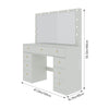 Dressing Table With Drawers Mirror Stool Set Makeup Desk Vanity Table Bedroom