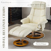 Recliner Armchair With Footstool High Back Heat And Massage Ergonomic Sofa Chair