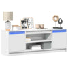 TV Cabinet with White 139.5x34x50 Engineered Wood Q8V9