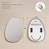 Bathroom Mirror with LED Lights Touch Dimmable Demister Irregular Wall Mounted