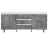 Sydney Large High Gloss Sideboard In White And Concrete Effect