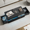 High Gloss LED Coffee Table With Storage Wooden 2 Drawer Living Room Furniture