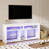 LED Tall Entertainment Center for PS4,55" Media TV Stand Console with Wkmafmyuzy