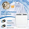 Compact Mini Laundry Washer Twin Tub Washing Machine-White+Grey