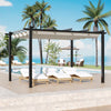 4x3m Metal Pergola Gazebo Patio Sun Shelter Retractable Canopy Patio Gazebo Shed