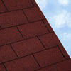 Pack of 18 Red 3-Tab Felt Shingles Shed Roofing Tile Asphalt Roof Shingle 2.61m²