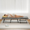 Upholstered 1 Seater Folding Fabric Sofa Bed Sleeper Couch Sofabed Settee Yyhhag