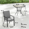 5 Pieces Outdoor Dining Set with Cushions, Garden Dining Set for 4