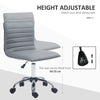 Armless Mid-Back Adjustable Office Chair with 360 Swivel Light Grey