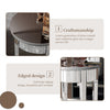 Modern Glass Mirrored Round Coffee Table Accent Side Table Italian Silver Tables