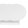 Coffee Table Cloud-Shaped Tea Table with Drawer and Open Storage Compartments
