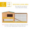 PawHut Rabbit Hutch, Guinea Pig Hutch 2 Tier with Run for Outdoor Garden