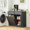 Kitchen Trash Cabinet Freestanding Recycling Cabinet Tilt Out Trash Bin Grey