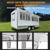 36"x24" Concession Stand Serving Window Opening for Food Truck Service Awning