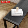 3 Pcs Wooden Kitchen Dining Living Room Table Metal Frame with 2 Benches Set