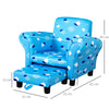 Kids Armchair Children Sofa Set with Footrest Toddler Padding Couch