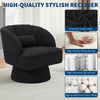 360° Swivel Accent Chair Upholstered Barrel Chair w/Striped Backrest Living Room