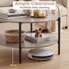 2-Tier Industrial Accent Table with Open Storage Shelf