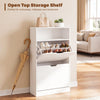 2 Drawer Shoe Rack Shoes Storage Cabinet Wooden Cupboard Organiser Holder Stand