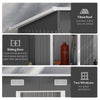 4x8 FT Flat Roof Steel Storage Shed, Pre-drilled Steel Panels, Outdoor Tool Shed