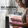 ♬Mustar Digital Piano 88 Graded Hammer Weighted Keys Keyboard Pedal Stand LED